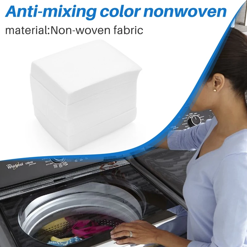 200Pcs Dyeing Cloth Washing Machine Use Mixed Dyeing Proof Color Absorption Sheet Anti Dyed Cloth Laundry Grabber Cloth