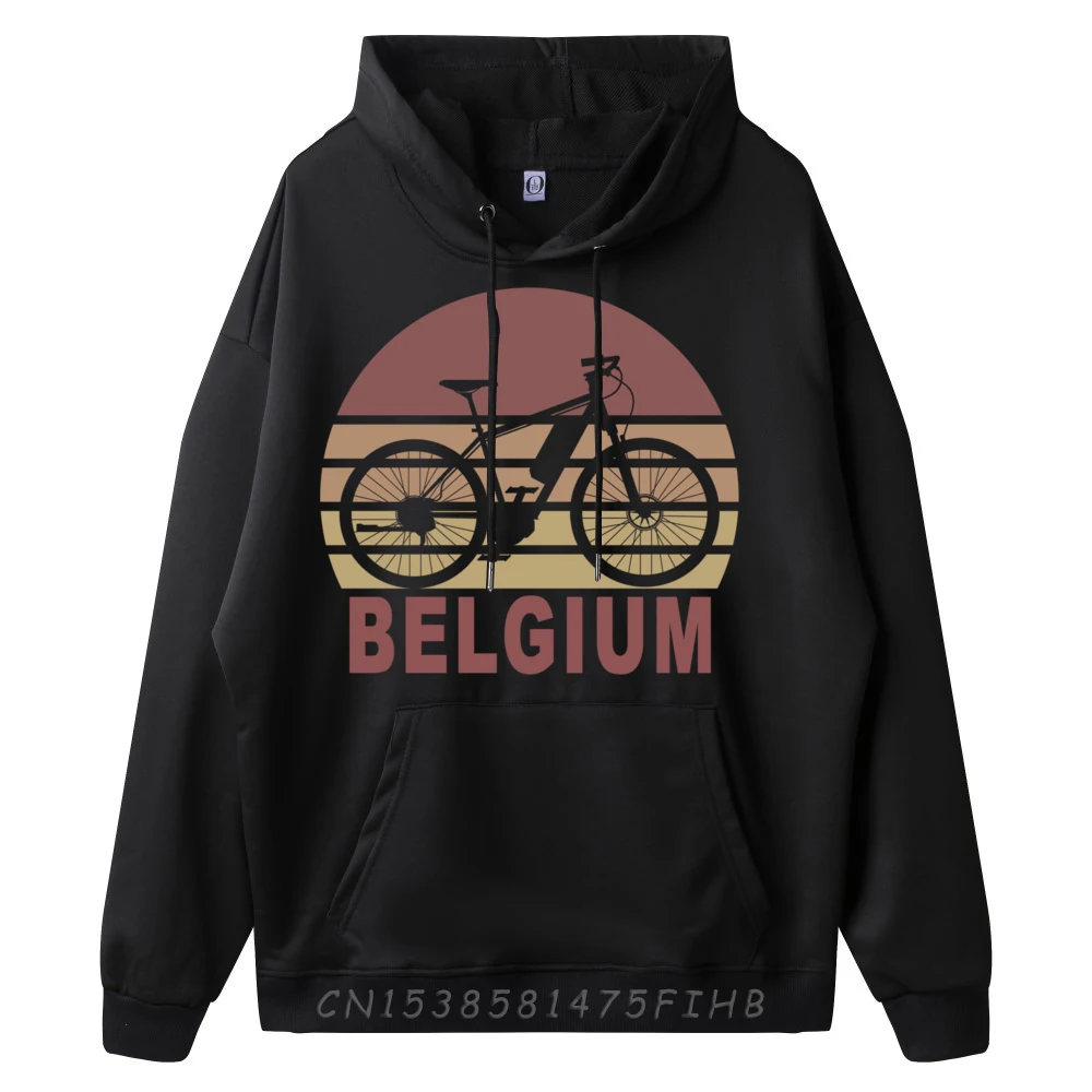 Retro Sunset Bike Belgium Mens Designer Clothes Classic And Versatile Harajuku Printed Christmas Sweater