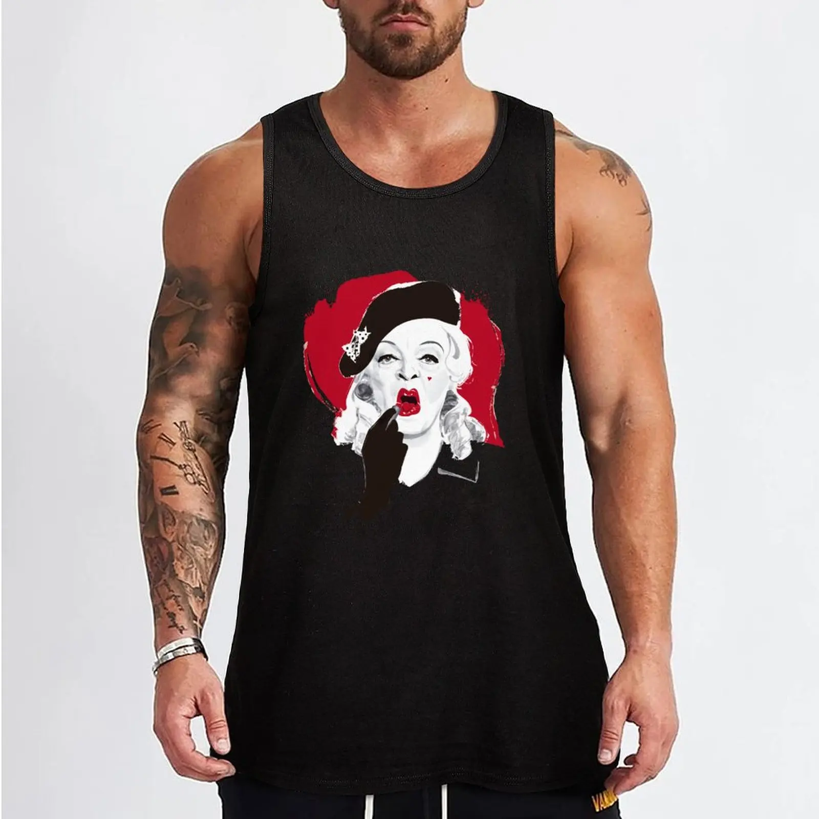 Baby Jane lipstick Tank Top Men's sleeveless gym shirts singlets for men