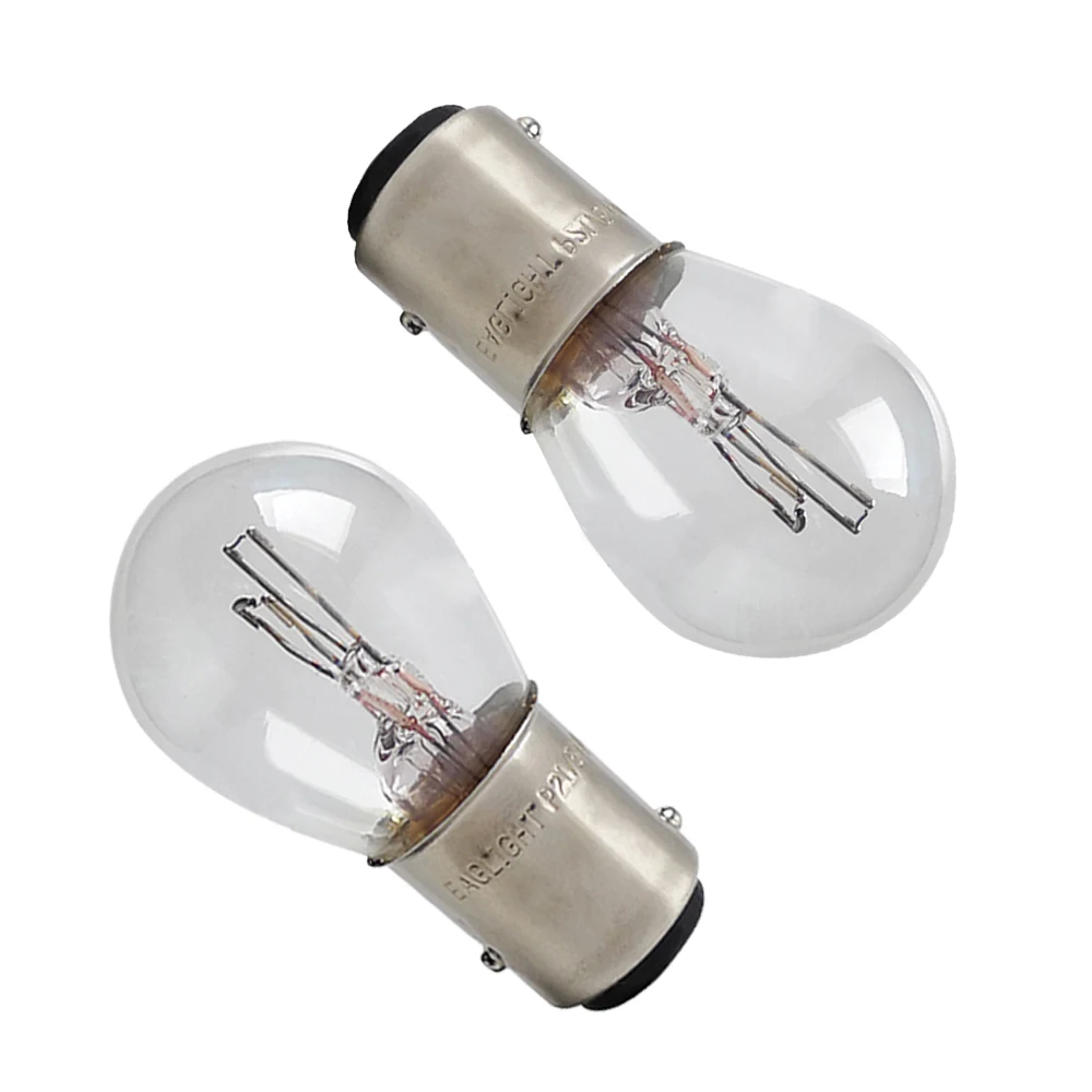 1/5Pcs DC12V 380 BAY15D 1157 21/5W Natural White Glass Double Filament Warm White Car DRL Stop Brake Lights Halogen Bulb