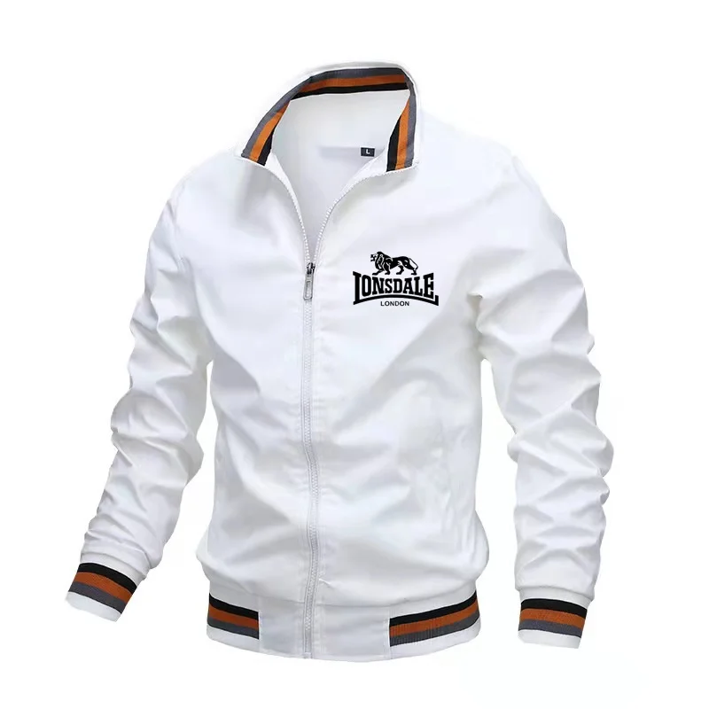 LONSDALE Autumn Fashion Jacket New Men\'s Windbreaker Bomber Military Uniform Outdoor Clothing Casual Streetwear Top