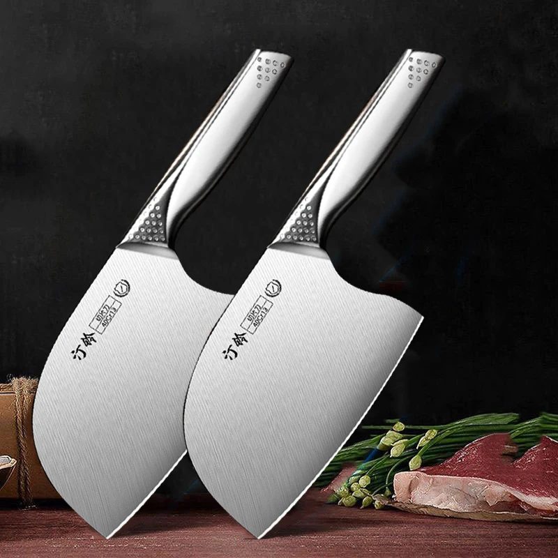 

All steel Bone Cutting Cleaver, Hard Bone Chopping Knife, Specialized Razor Dual Purpose Sharp Kitchen Chef Knife