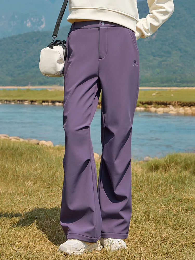 GOLDEN CAMEL Men's Hiking Pants Workwear Warm Plus Fleece Pant Straight Paratrooper Loose Sport Trousers Outdoor Water-repellent