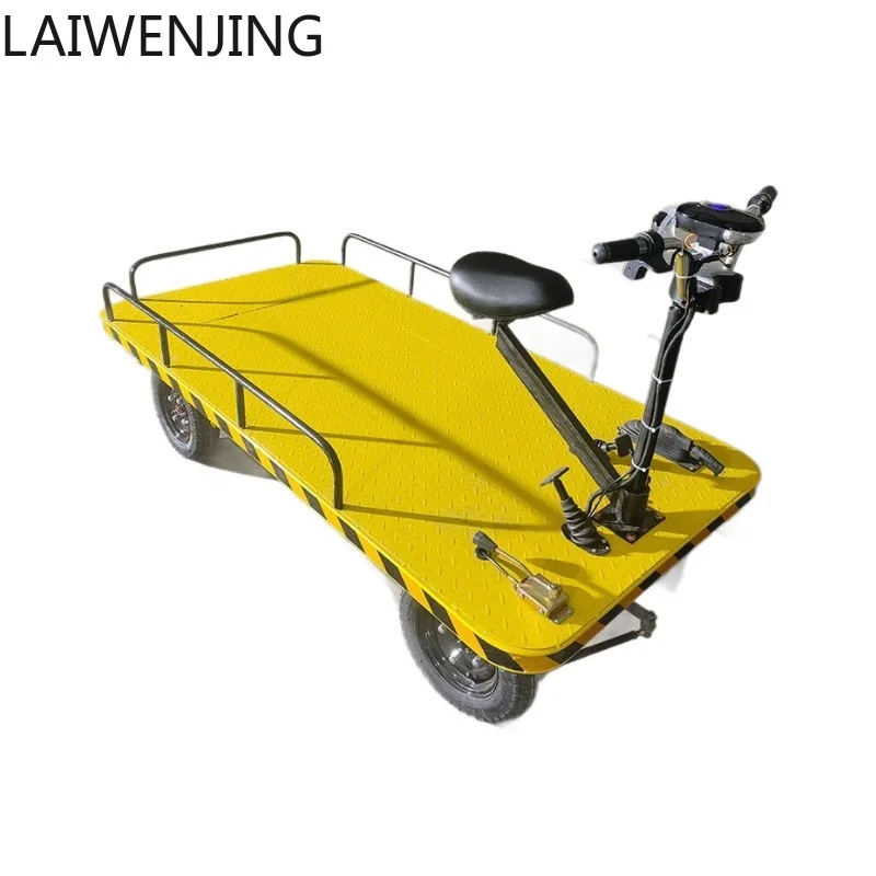 

MJY custom hand push four-wheel flat storage site transportation can ride upside down truck