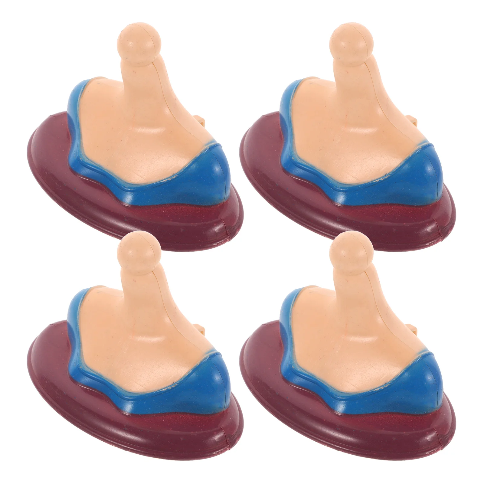 

4 Pcs Half Body Mannequin Stand Wear-resistant Miniature Stuff Wooden Bust Model Toy Plastic Interesting