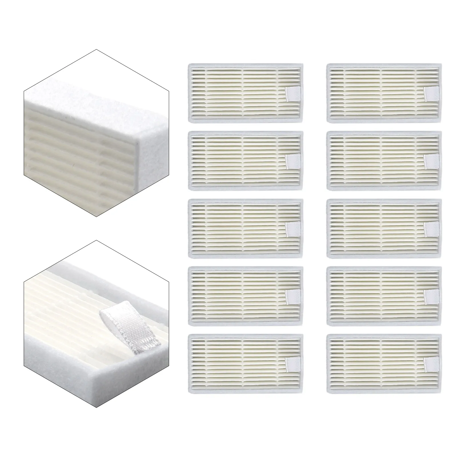 Home Cleaning Filters Filtering Dust Practical Use Recyclable Washable White High Quality Robot Vacuum Cleaner