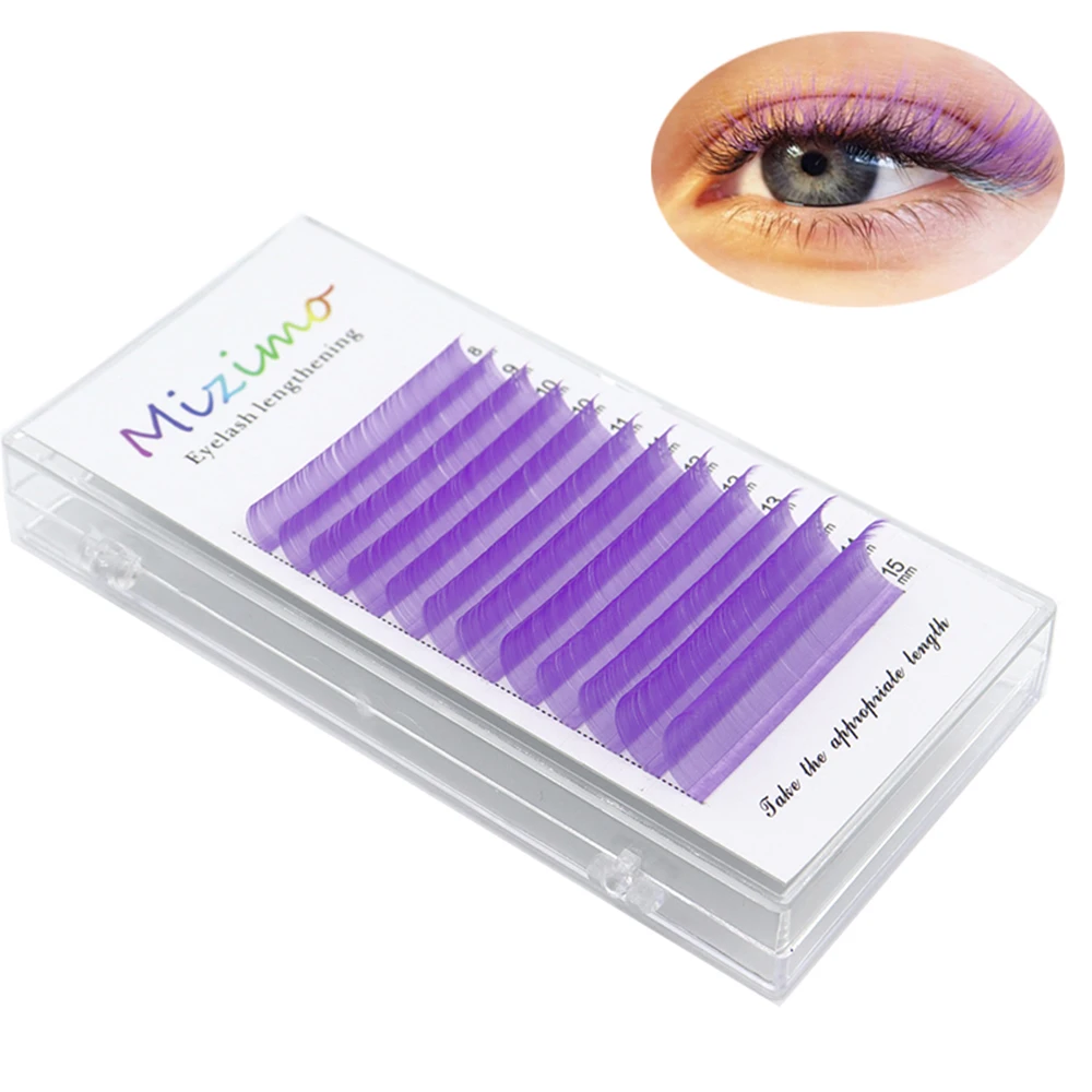 The Royal Blue Color 8-15 Length is Mixed With Natural Softness To Extend The Professional Grafting False Eyelash Makeup 0.07