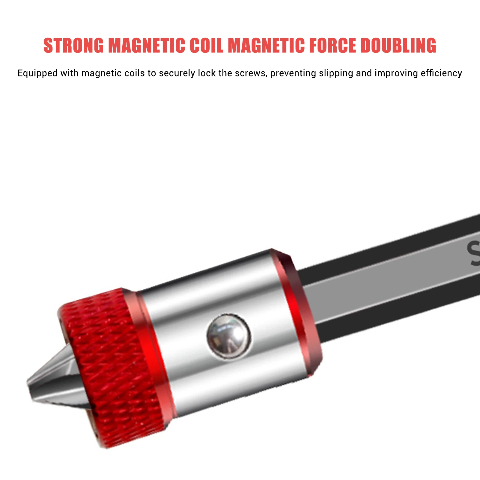 Screwdriver Head Magnetic  Upgrade Magnetizer Screw Removable for Hex Screwdriver and Power Bits