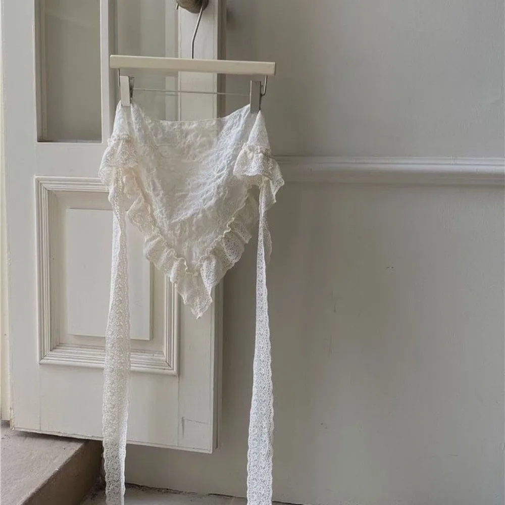 트렌디 레이스 트림 레이스 미니 스커트 러플 의류 액세서리 팬츠 커튼 청바지 장식 예쁜 엉덩이 커튼 여름용