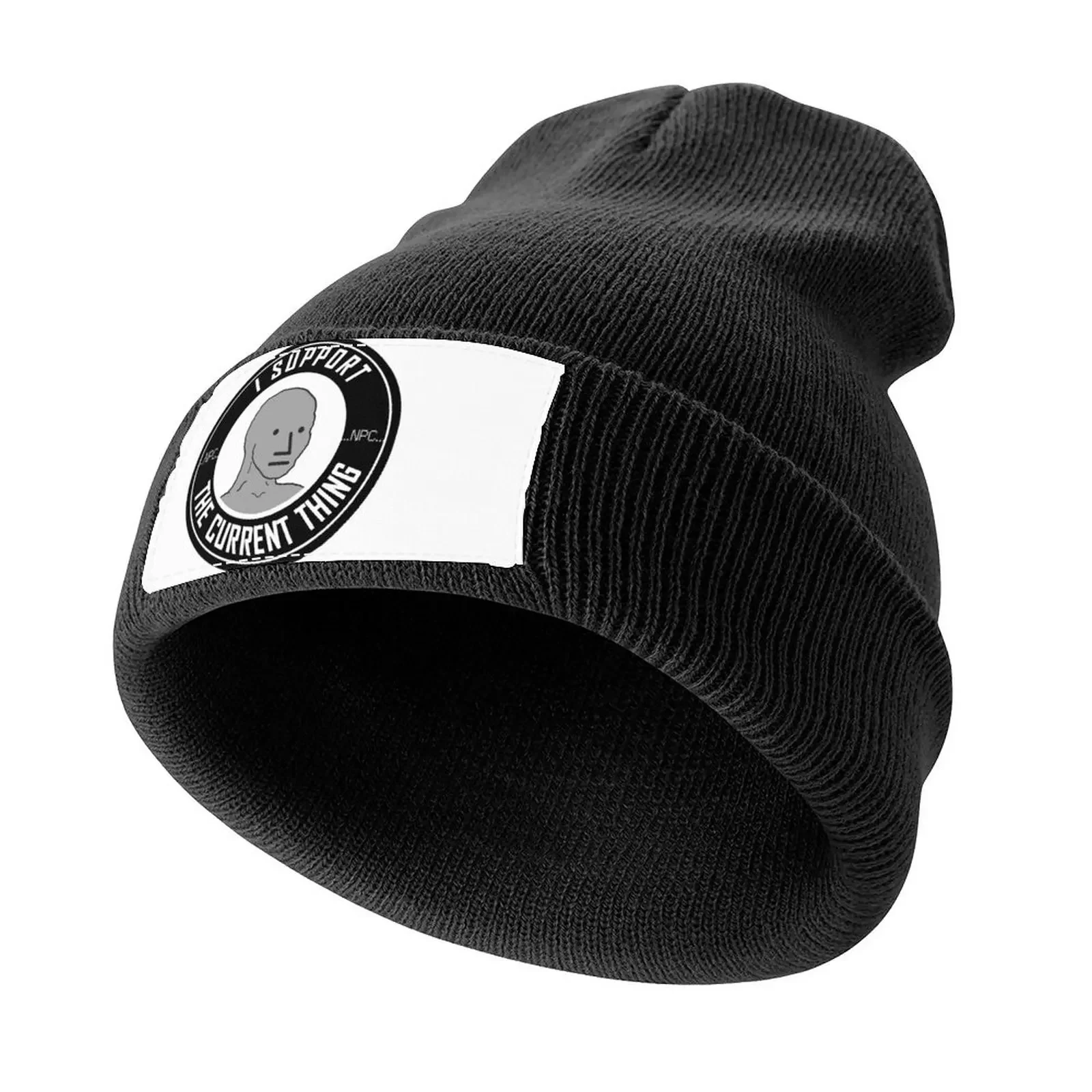 

NPC: I SUPPORT THE CURRENT THING Knitted Cap Snap Back Hat Hat Beach |-F-| Sun Cap Women's 2024 Men's