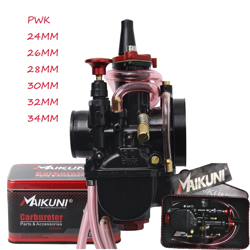 Carburateur pwk 24 26 28 30 32 34mm MAIKUNI gicleur pwk Carburetor 2T 4T Universal 50cc-350cc Scooter UTV ATV Carburador pwk 26