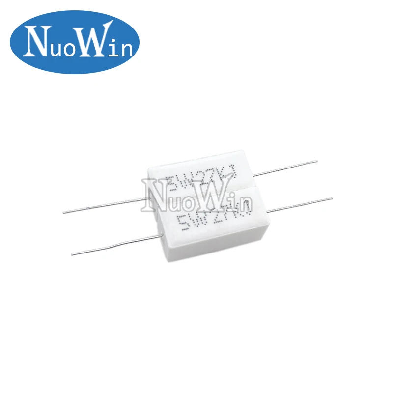 10 Uds 5W 5% resistencia de cemento resistencia de potencia 0.1R-10K 0.22R 0.25R 0.5R 1R 10R 100R 330R 0,33 5 10 12 33 43 150 220 500 1K ohm