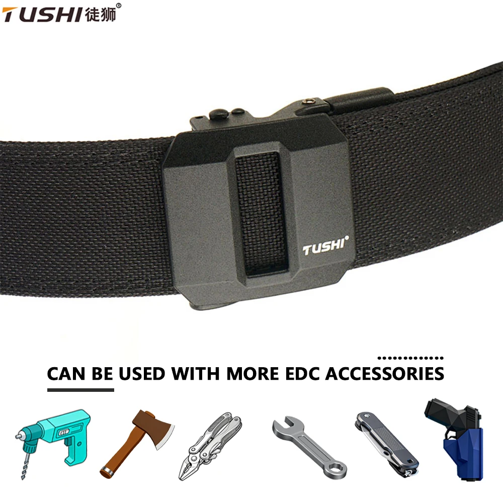 

TUSHI New Multi-size Military Belt for Men Sturdy Nylon Metal Buckle Police Duty Belt Tactical Outdoor Girdle IPSC Accessories