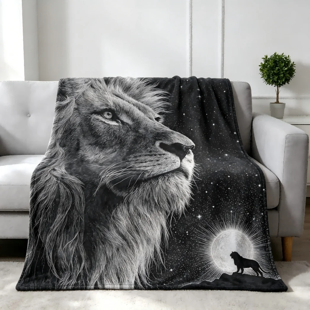 1pc power Lion arts flannel Blankets Throw Unique gifts cute animals pattern Blanket to girls boys gifts perfect four season use