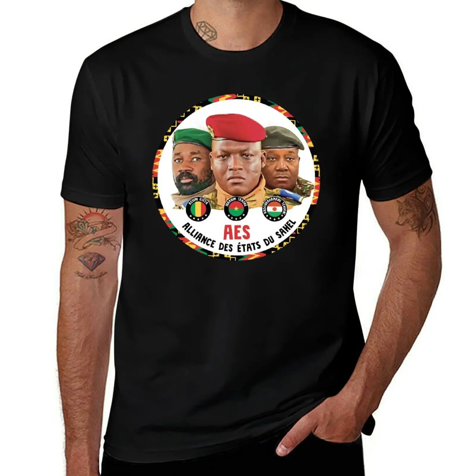 Africa, AES-Alliance of Sahel States T-Shirt cute clothes anime clothes baggy shirts mens graphic t-shirts pack