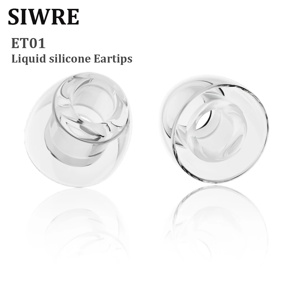 SIWRE ET01 Earbuds Eartips Transparent Liquid Silicone Ear Tips Noise Isolating Soft Safe Eartips for Earphone Accessories