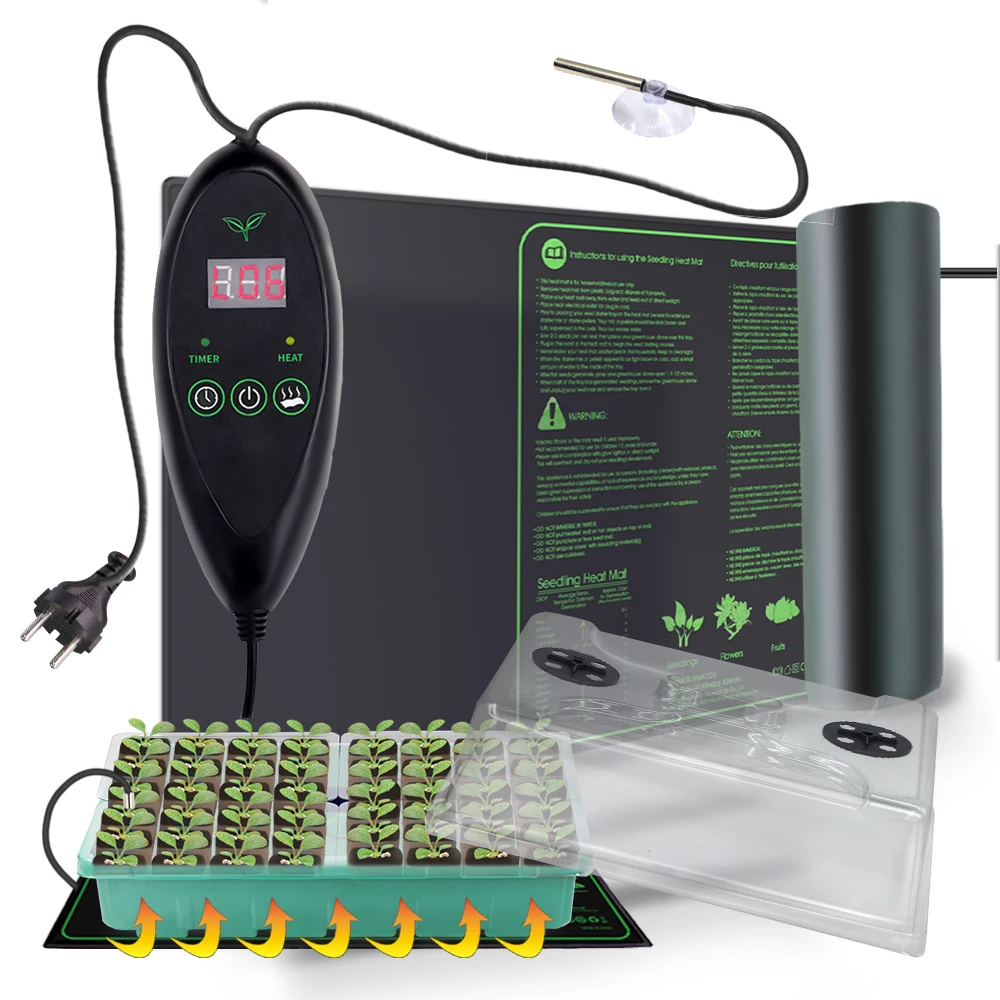 الشتلات الدافئة صندوق التدفئة الحصير RET الحضانة الأواني عدة للنباتات الداخلية زراعة البذور كاتب إنبات صينية أدوات البستنة