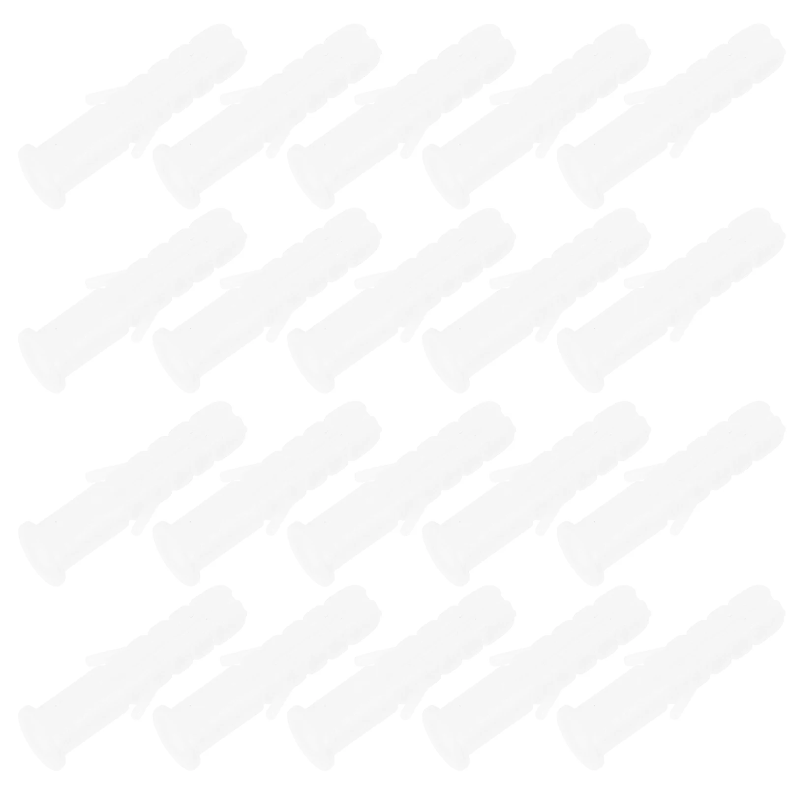 

100 Pcs White Plastic Expansion Tubes Self Drilling Hollow Wall Anchors for Drywall Screw Plug Strong Durability