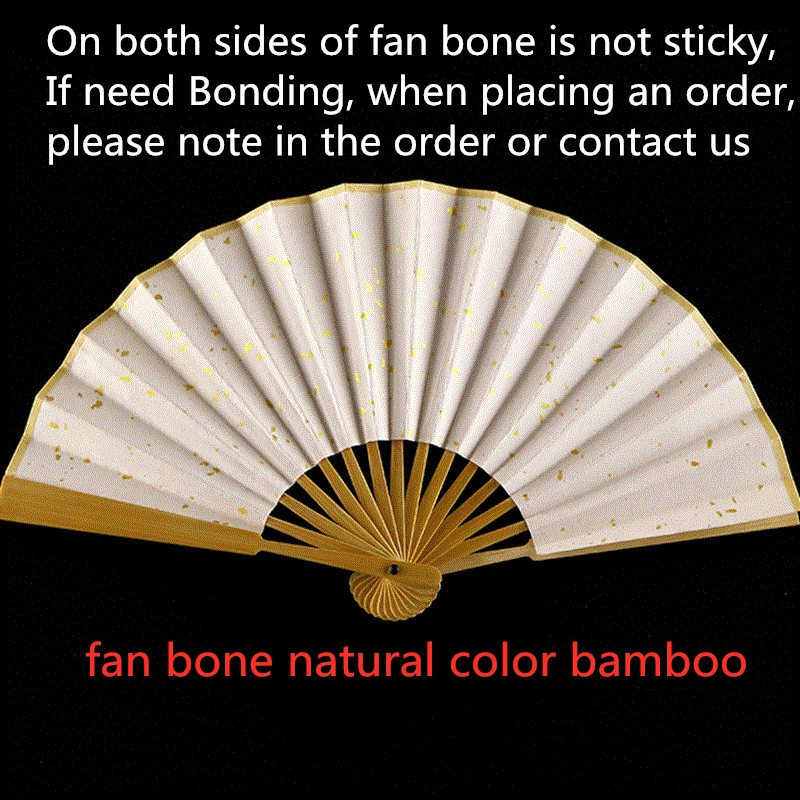 8 Size Mini Small Middle Large Xuan Paper Fan White DIY Painting Chinese Bamboo Folding Hand Fans