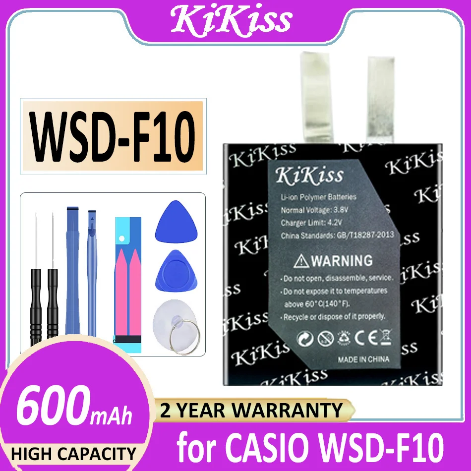 

Battery 600mAh for CASIO WSD-F10 WSD-F20 Need to weld by oneself Bateria