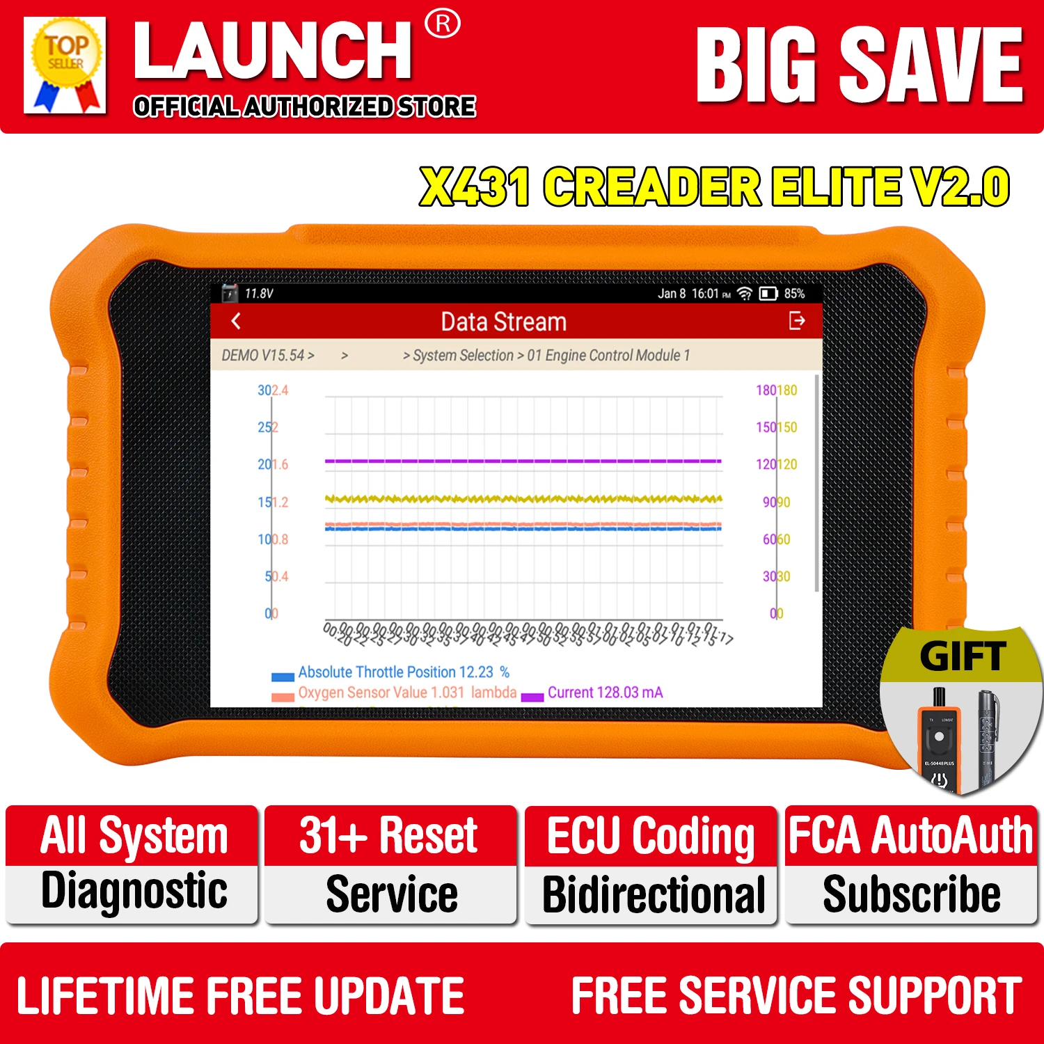 Test et recommandation du LAUNCH Creader Elite V2 un outil de diagnostic automobile professionnel à prix abordable