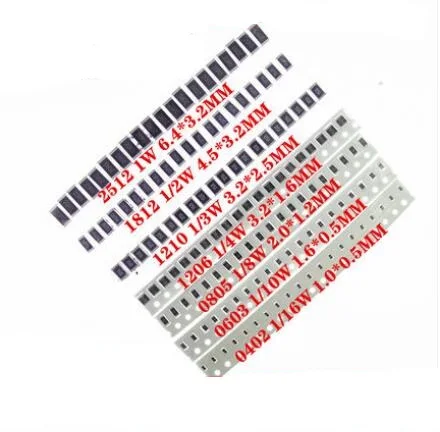 Envío Gratis 100 uds/lo 2010 5% 1R 10R 47R 100R 220R 330R 470R 560R 910R 1K 10K 22K 100K 510K 1M Ohm resistencia de Chip Smd 0R a 1M
