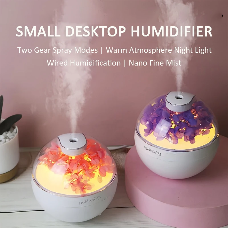 New Desktop Humidifier, Dual-speed Spray Intelligent Silent Sleeping Aromatherapy Machine, Home Compact Portable Humidifier