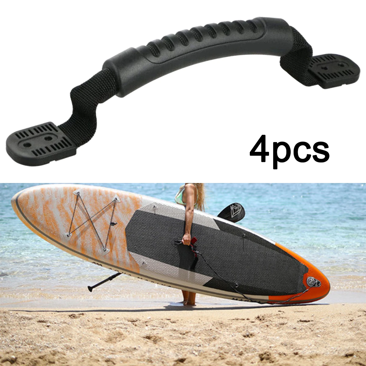 4 Pack/Set Kayak Carry Handles, Canoe Boat Side Mount Carry Handles with Double Screw Holes for Ocean Kayak,Kayak Parts