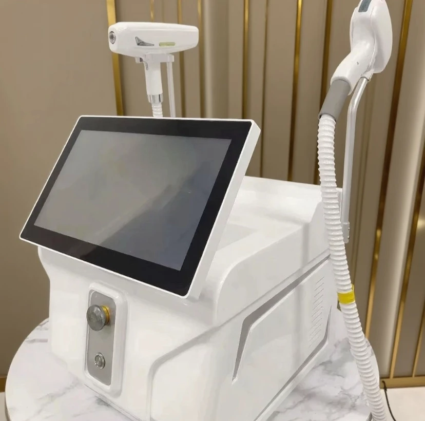 Диод 2 в 1, 3000 Вт, 808 755, 1064 нм, титановый лед, платина, безболезненное удаление волос, Nd Yag, удаление татуировок, пикосекундная лазерная машина