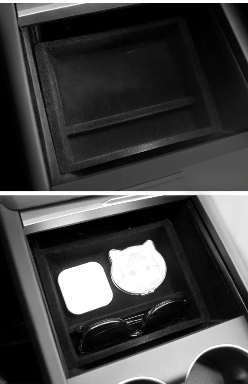 Zentrale Aufbewahrungsbox für Tesla Model 3/Y/3+ Modely Juniper Mittelkonsole Organizer Ablage Armlehnenfach Zubehör – Detail 17