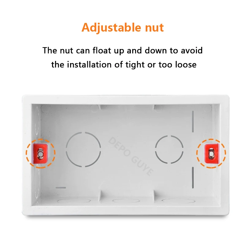 146 Type Wall Mounting Box Internal Cassette 146mm*86mm Standard Switch Socket Installation Bottom Box White Back Box