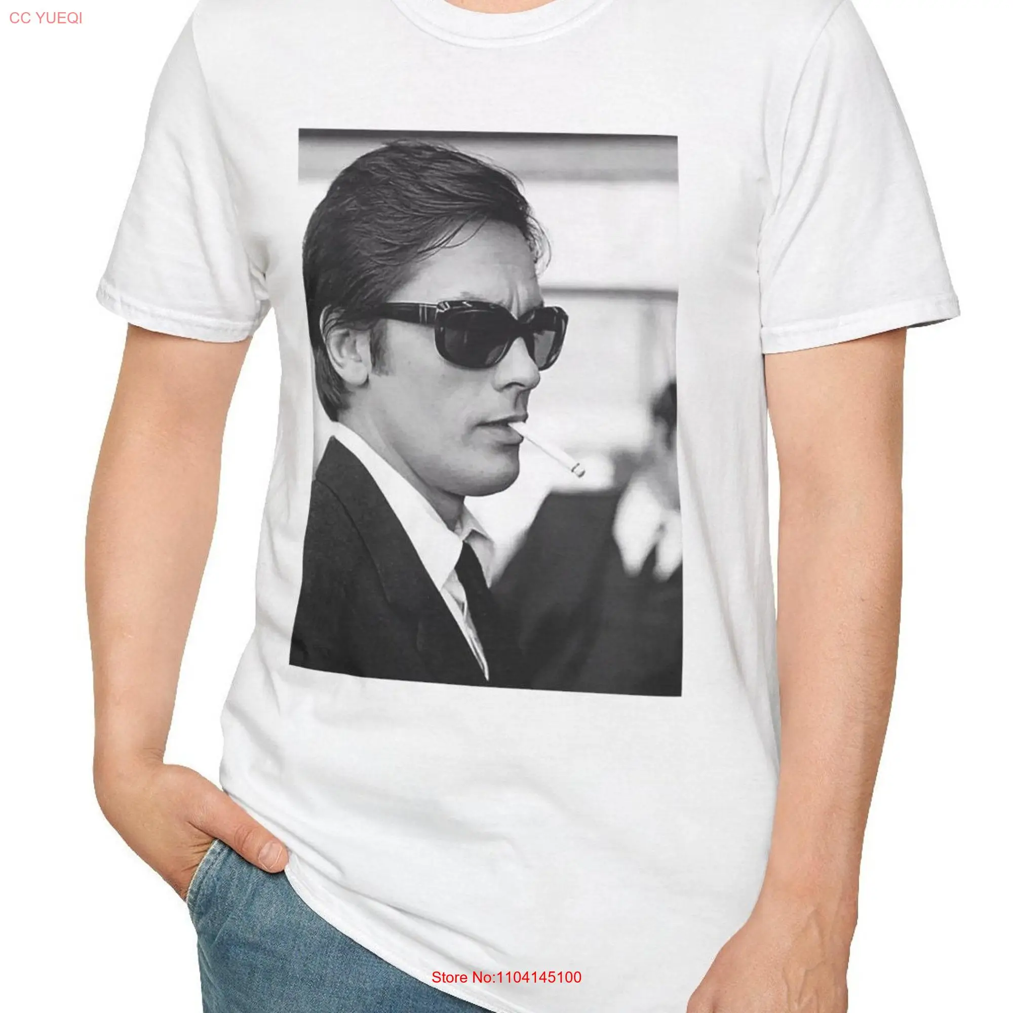 Alain Delon T Shirt man actor cinema French cult gift idea for men dad grandpa uncle long or short sleeves