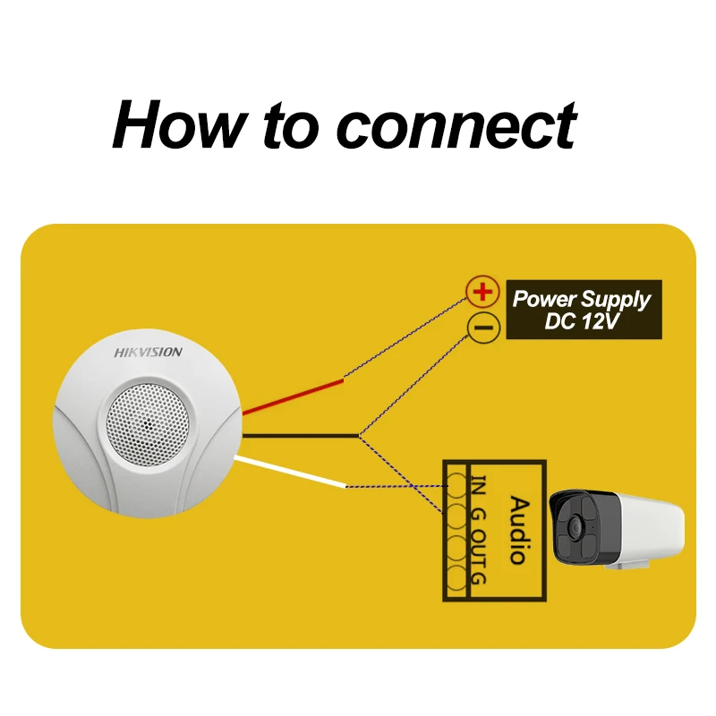 Hikvision Hifi Microphone Audio Pickup DS-2FP2020-A for Security IP Camera Audio Transmission Distance 3000m