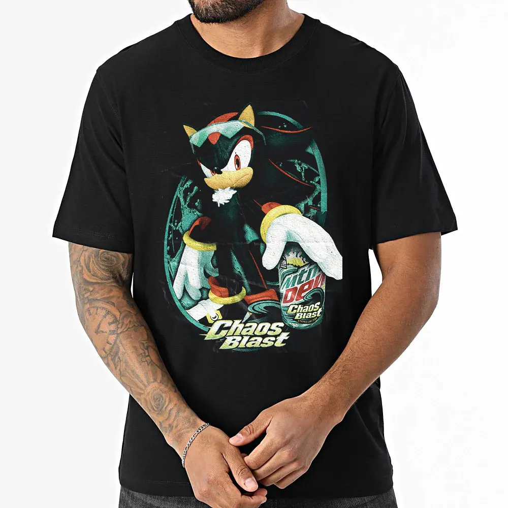 

Chaos blast Sonic Adventure t Shirt Vintage Graphic Tees Gothic Grunge Y2k Clothes Emo Scene Amity Affliction Style Tops S-6XL