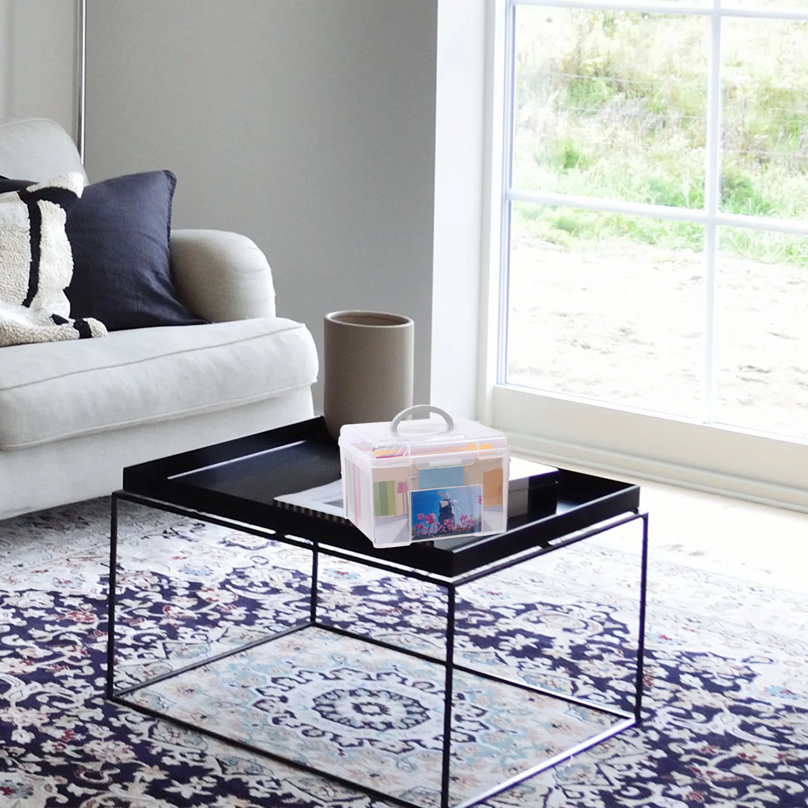 Transparent File Organizer Storage Box Lightweight Portable Document Container For Papers Certificates Greeting Cards