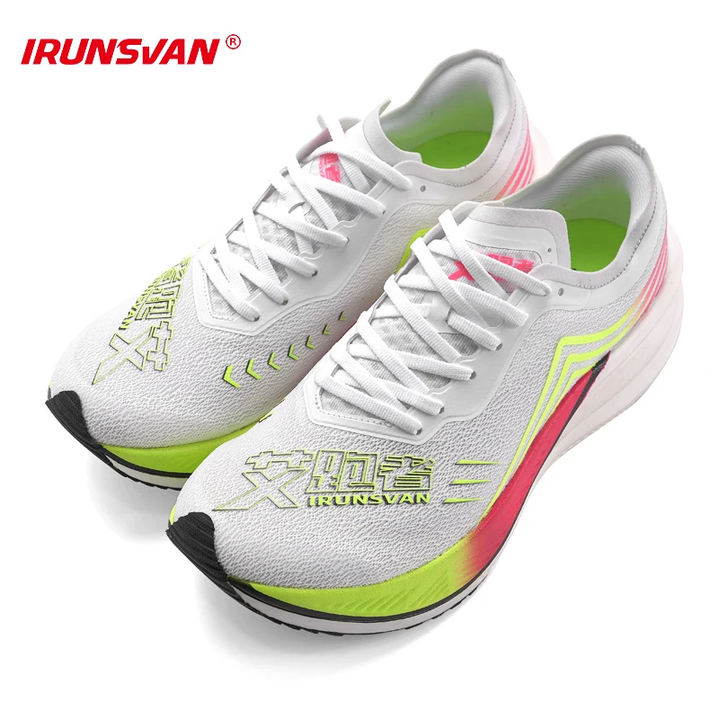 

IRUNSVAN Marathon Racing Carbon Plate Men's Running Shoes Ultra Light Shock Absorption Training Women's Sports Shoes