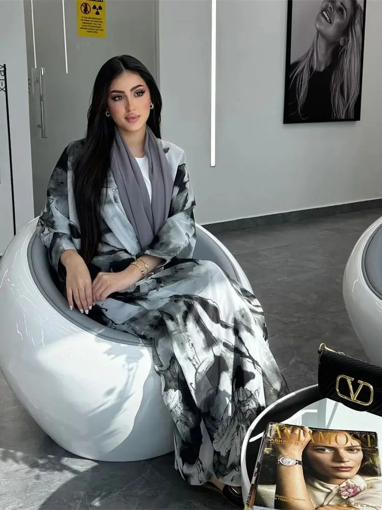 Eid Tie-dyed Batwing Abaya Dubai Luxury 2024 Elegante Muslim Kaftan Dress Abayas For Women Kebaya Robe Femme Musulmane Vestidos