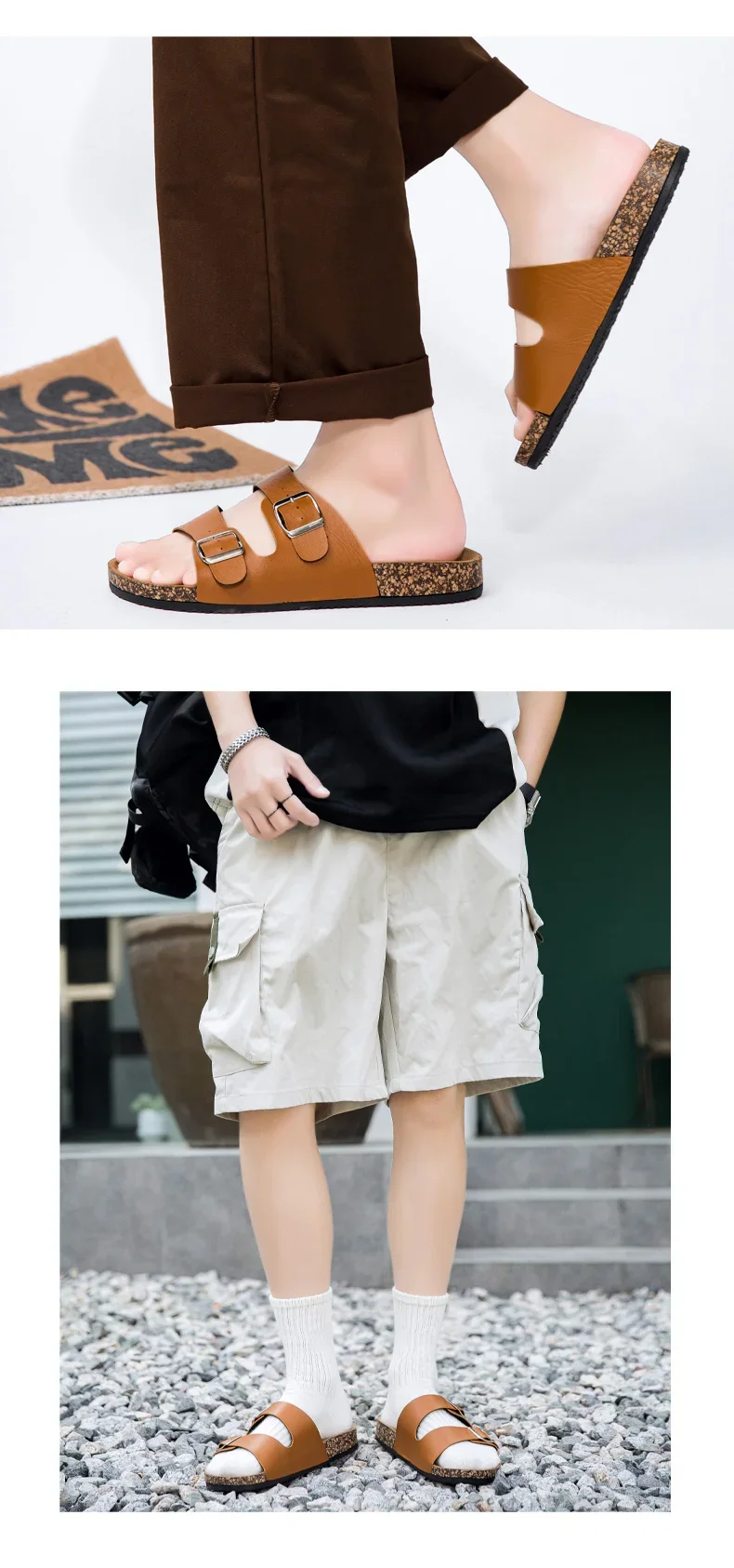 Neue klassische Kork-Flip-Flops für Herren und Damen – grenzüberschreitender Außenhandel, Partner-Outdoor-Slipper – Detail 15