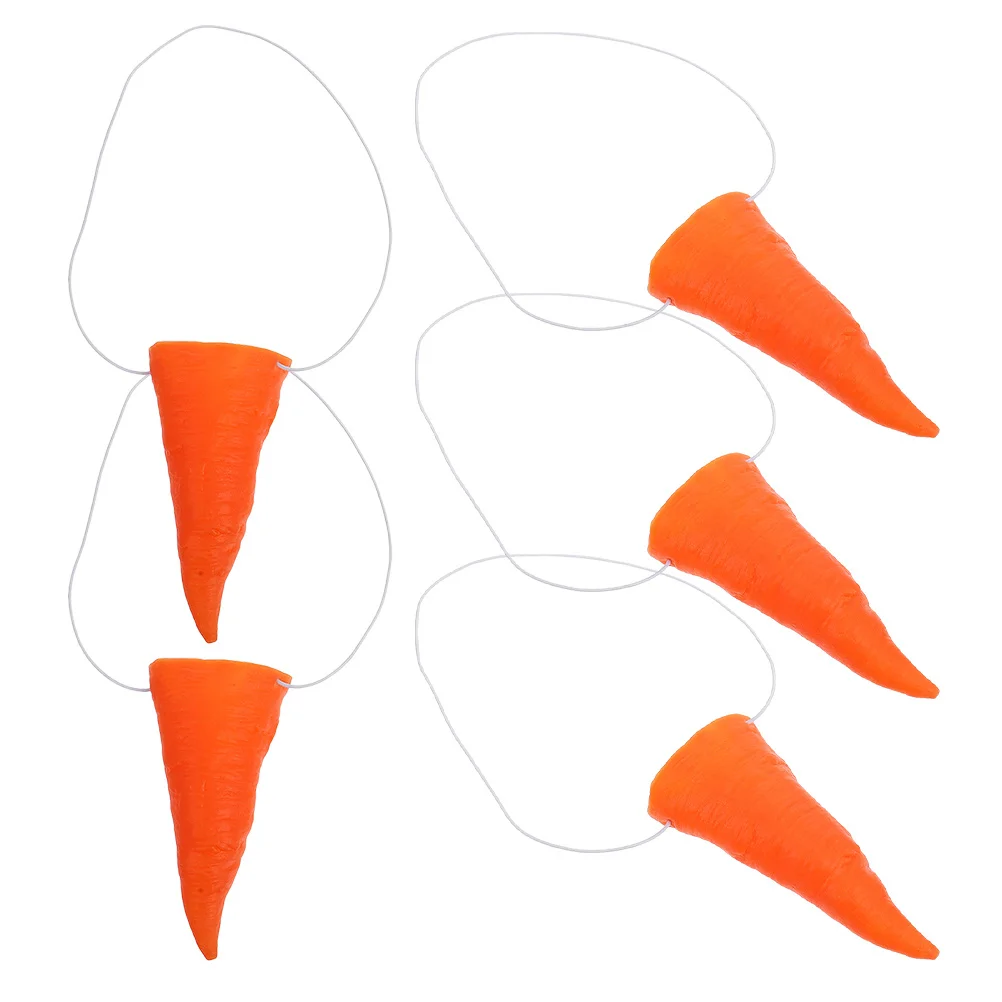 

5Pcs Carrot Nose Snowman Accessory Lightweight Dress Up Nose Props for Party Cosplay Holiday Snowman Accessory