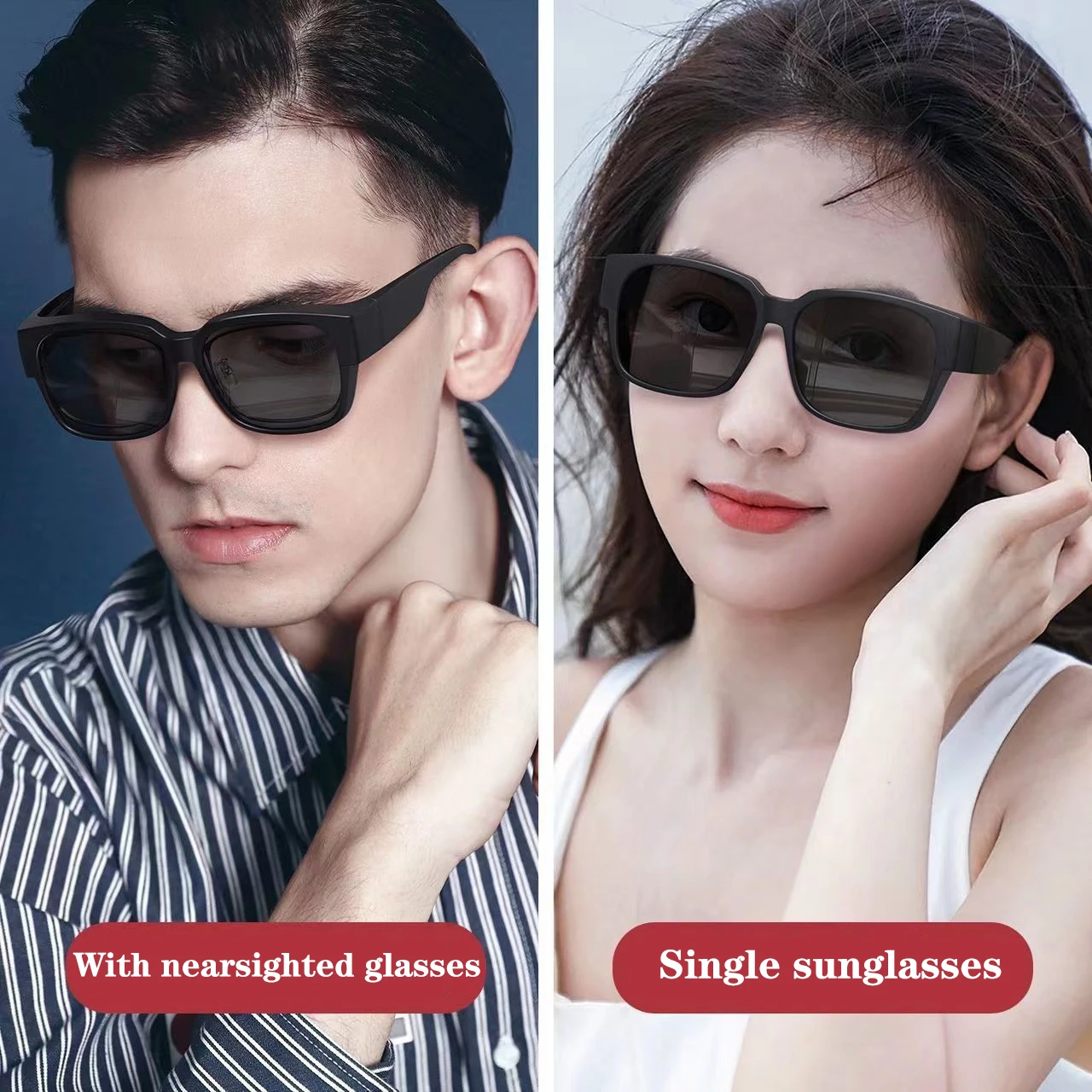 Fashion Polarized Cover Sunglasses Vintage Driving Eyewear Glasses