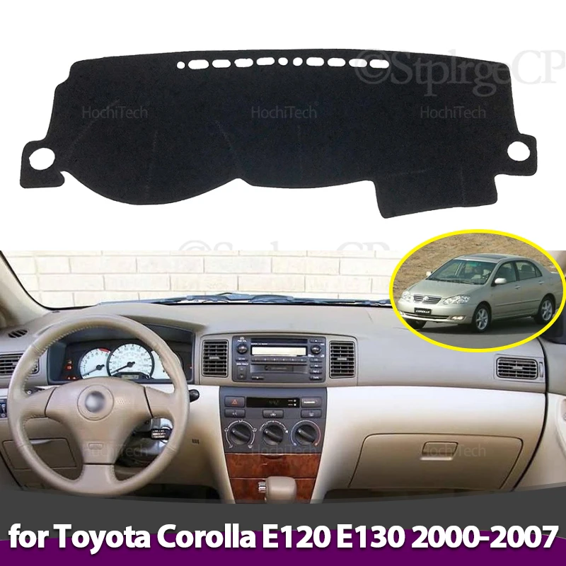 

Для Toyota Corolla E120 E130 2000-2007 противоскользящий чехол для приборной панели, защитная накладка, автомобильные аксессуары, солнцезащитный ковер