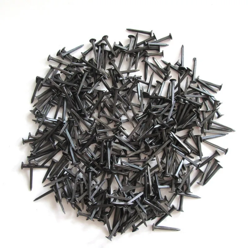 50g！Black Shoe Nails Square Small Iron Nails Woodboard Fall Leather Nails Triangle Nails Spikes Revised Mini Mending Shoes