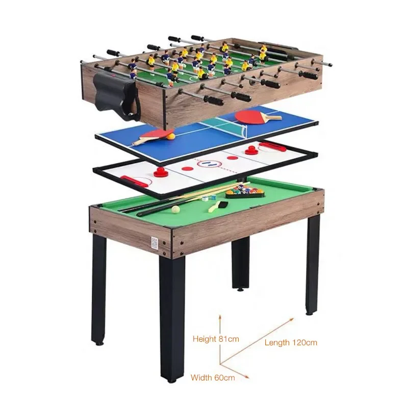 Factory wholesale custom  4 in 1  wooden functional gaming table kids  48 