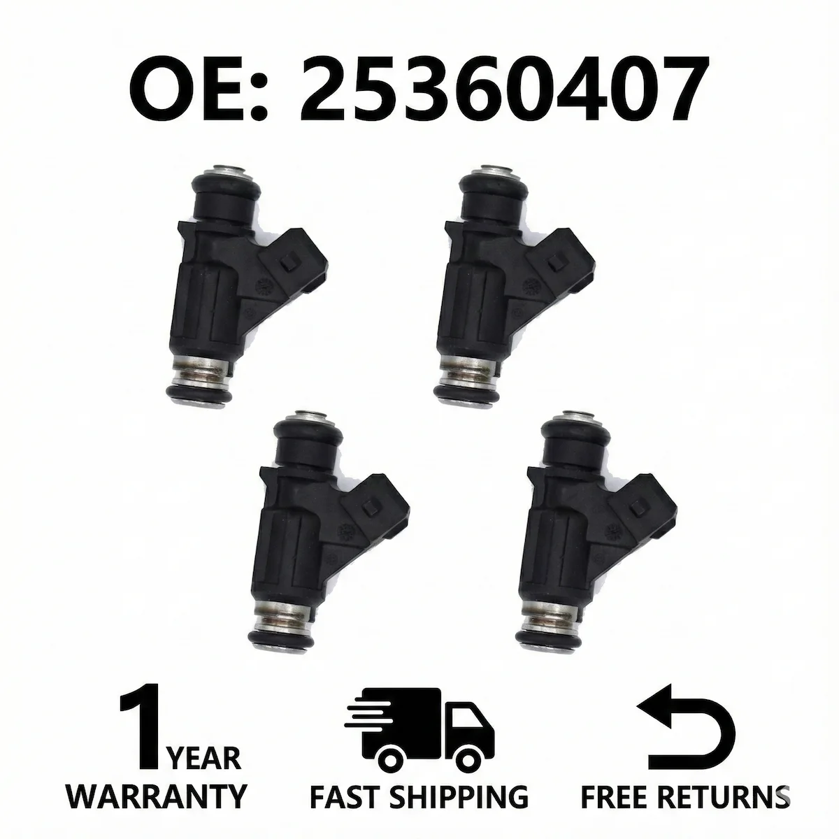 

4Pcs 100% Brand New Fuel Injectors 25360407 For Geely MK MK1 MK2 Cross 1.5L 1.6L 25360407A Flow Matched Nozzle Set