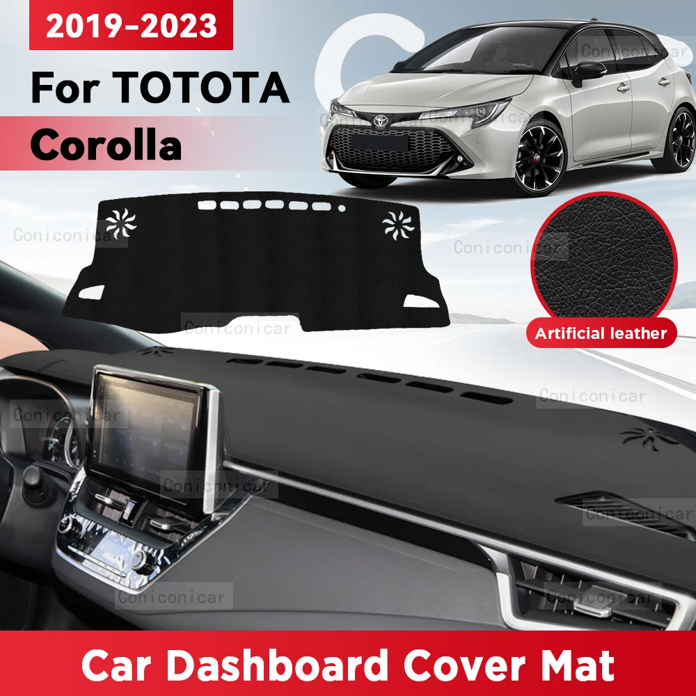 แผ่นรองแผงหน้าปัดรถยนต์สำหรับ Toyota Corolla 2019-2023แผ่นบังแดดอุปกรณ์ป้องกันพรม