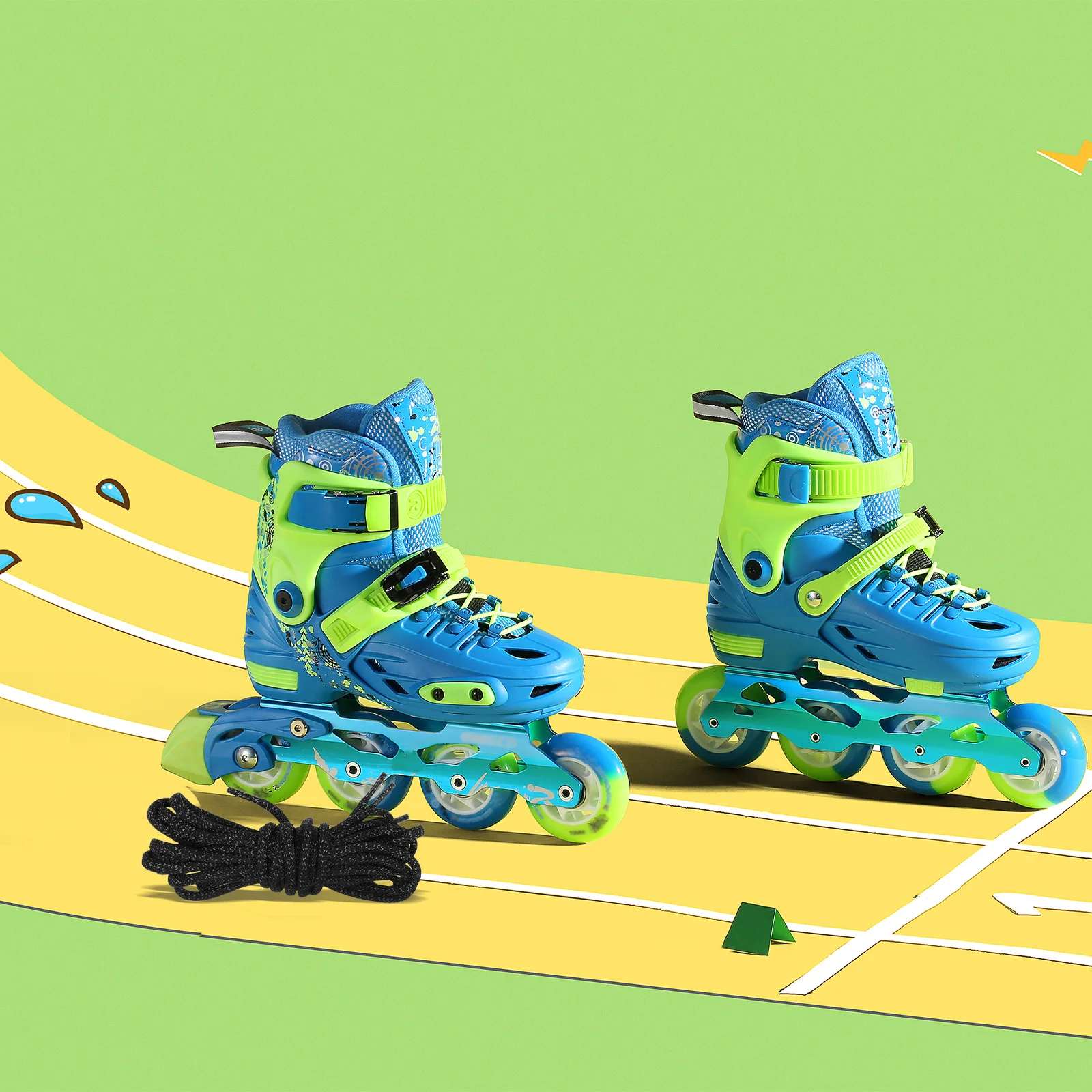 

2Pair Reflective Shoe Laces Glow in The Dark Flat Replacement Laces for Sneakers Dad Shoes Sports Safety