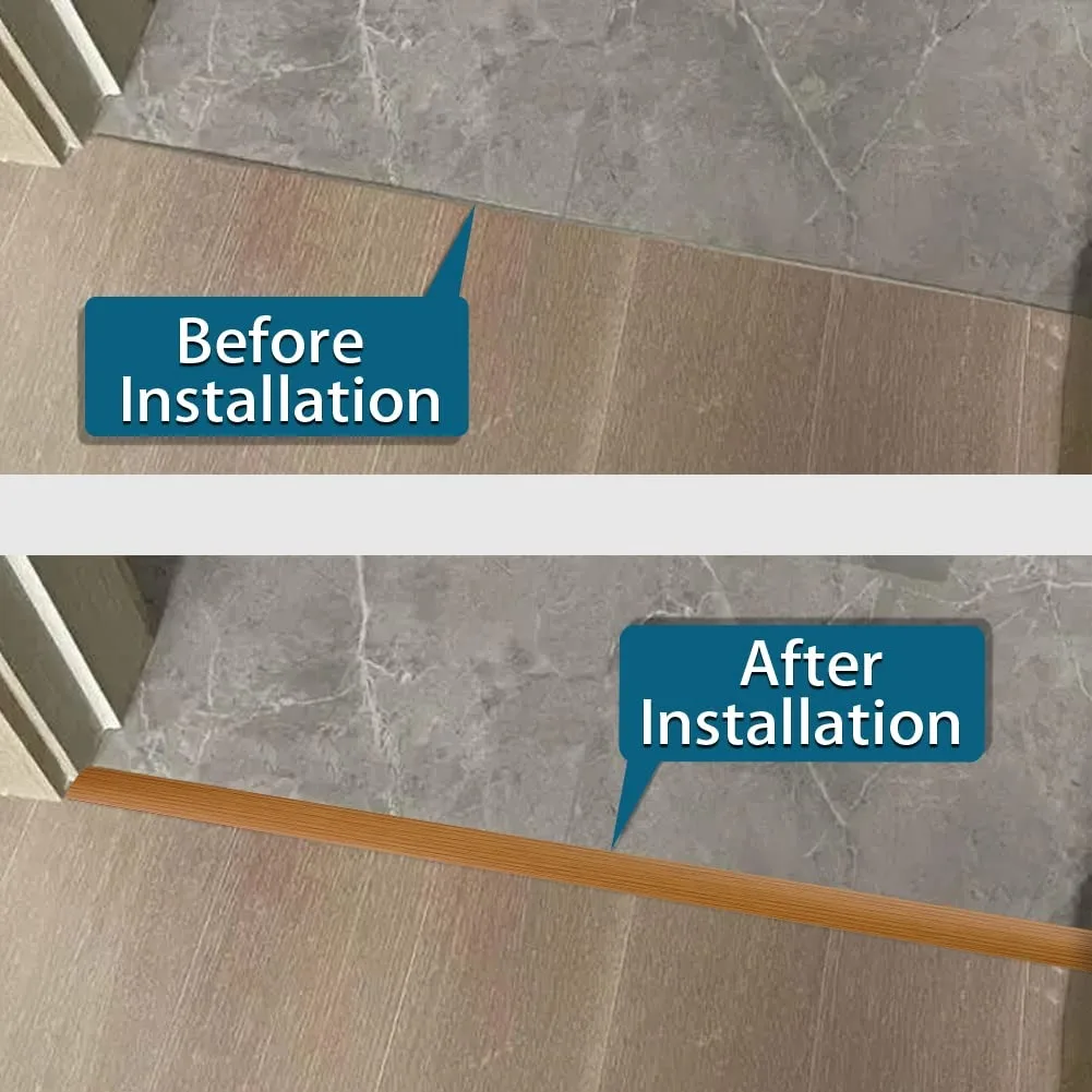 1PC 1mx5cm Self Adhesive Floor Transition Strip Vinyl Laminate Floor Flat Divider for Joining Floor Gaps Doorways Carpet Cover - view 5