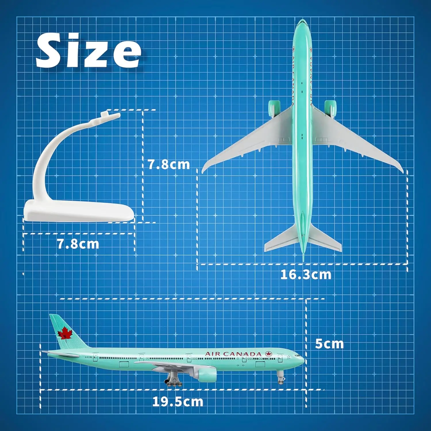 20cm para ar canadá b777 avião modelo simulação escala aeronave modelo de aeronave estática para coleção ou presente