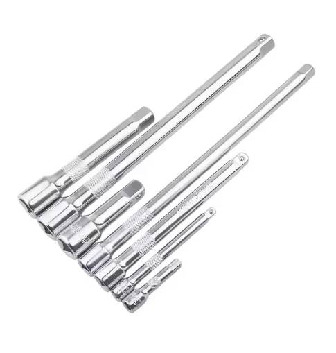 Auto Socket Ratchet Wrench Extension Bar Set 1/4' 3/8' 1/2' Lengths 50mm-250mm Steering Sleeve Connecting Rod Tools Accessories
