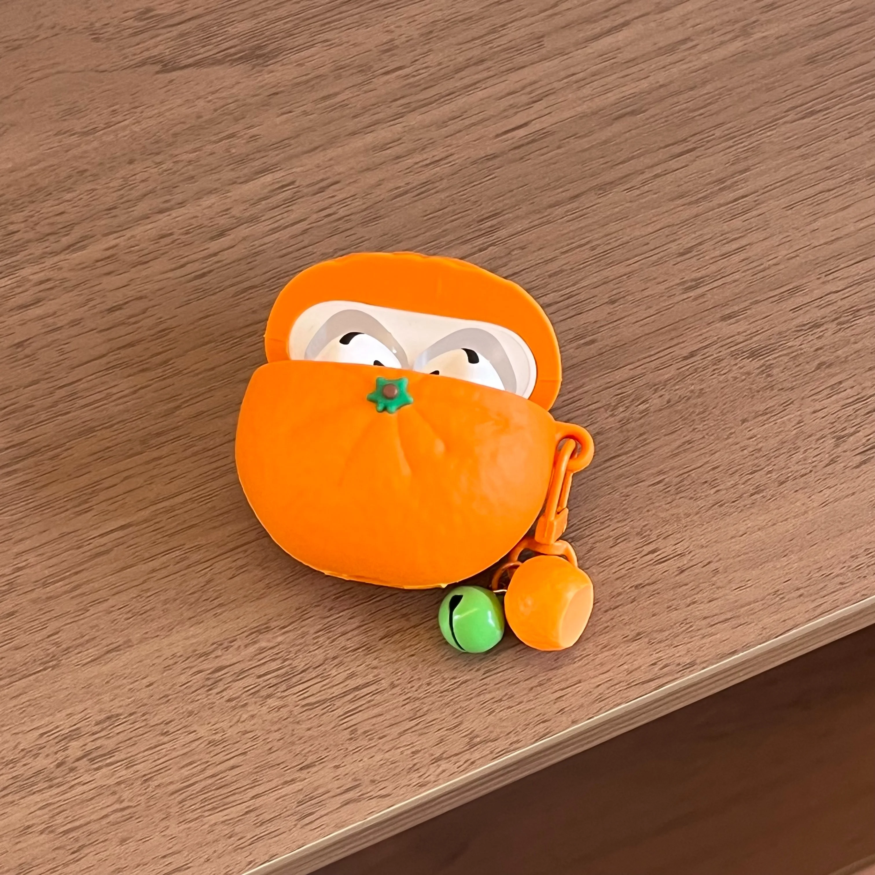 

Чехол для наушников с 3D-имитацией фруктово-оранжевого цвета для Apple Airpods 1, 2, 3 Pro 2, чехол для беспроводных наушников, подвеска, зарядное устройство для Airpods 4